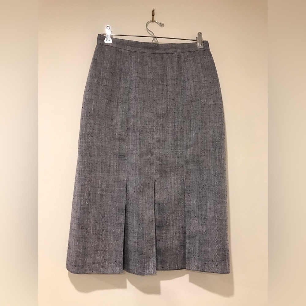 Grey pencil skirt with pleats - 28 inch waist